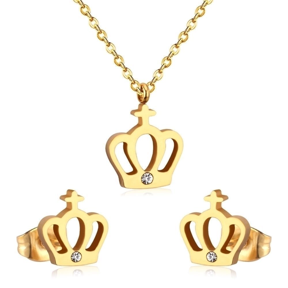 Crown Jewelry 👑 Set - GP Stainless Steel